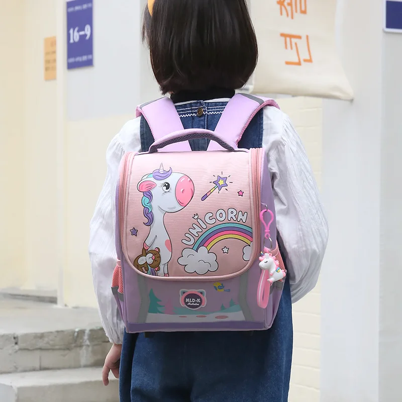 Mochilas escolares de unicornio para niñas y niños de 1-3 grados, Bolsa Escolar de dibujos animados para niños, mochila de dinosaurio para