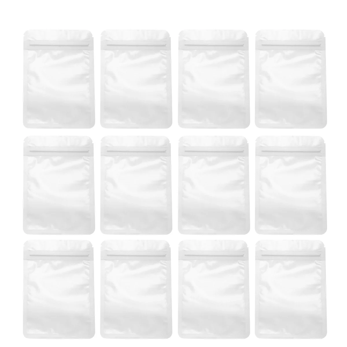 

100 Pcs Zippered Bag Self-sealing Pouch Packing Standing Food Package Tea Sealed