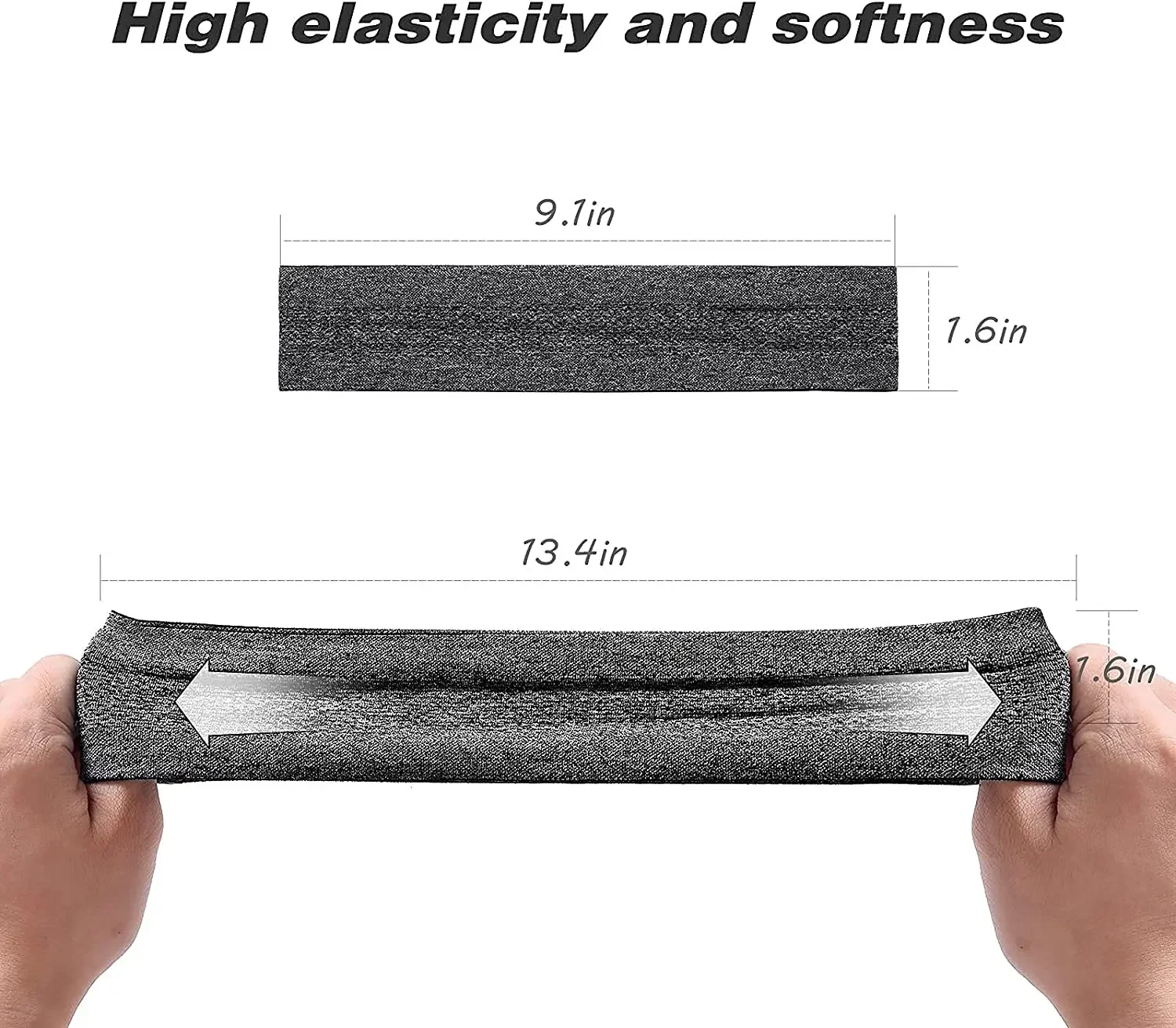 Men\'s Sport Elastic Headbands Thick Non-Slip Sweatband Hairband Running Yogo SPA Breathability Hair Hoop Hair Accessories