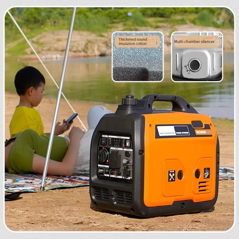 가솔린 발전기 220v 가정용 소형 매우 조용한 2800W 야외 미니 휴대용 전원 공급 장치
