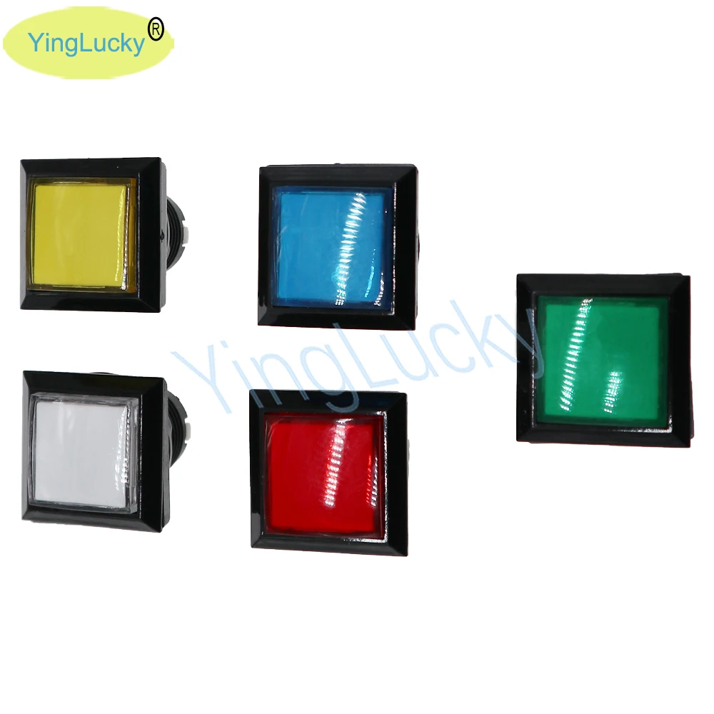 YingLucky Colorful Arcade Button Sanwa Push Button Arcade Button LED Light Switch Colorful Big Round Arcade Video Game Accessori