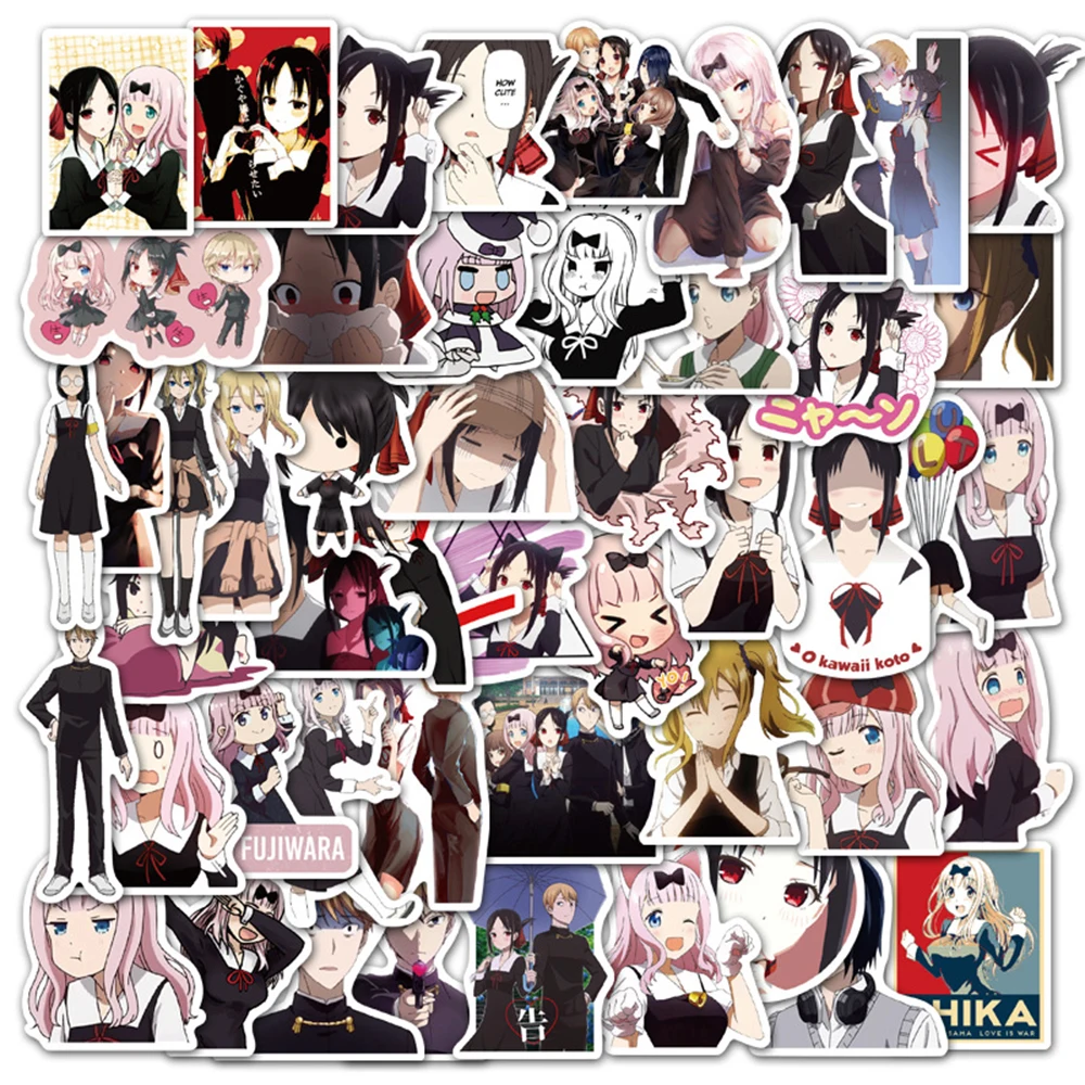 10/30/50pcs Kaguya Love Is War Over Anime Stickers Kaguya Cartoon Sticker Scrapbooking Luggage Suitcase Fujiwara Chika Decals