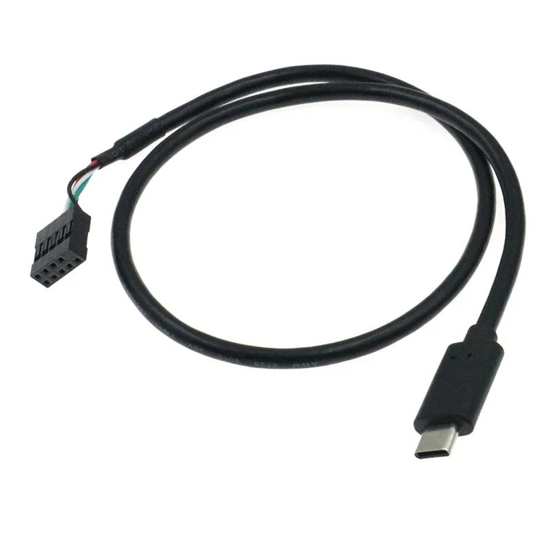 

0.1-0.5m Micro/Mini USB Type-C male to 2.54mm DuPont 9-pin Female Connector Computer Motherboard 9Pin Connection Cable