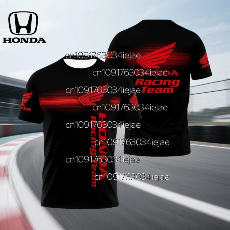 

Honda Racing Men's Motorcycle T-shirt Lightweight Short Sleeve Sportswear Quick Drying Suitable for Outdoor Cycling