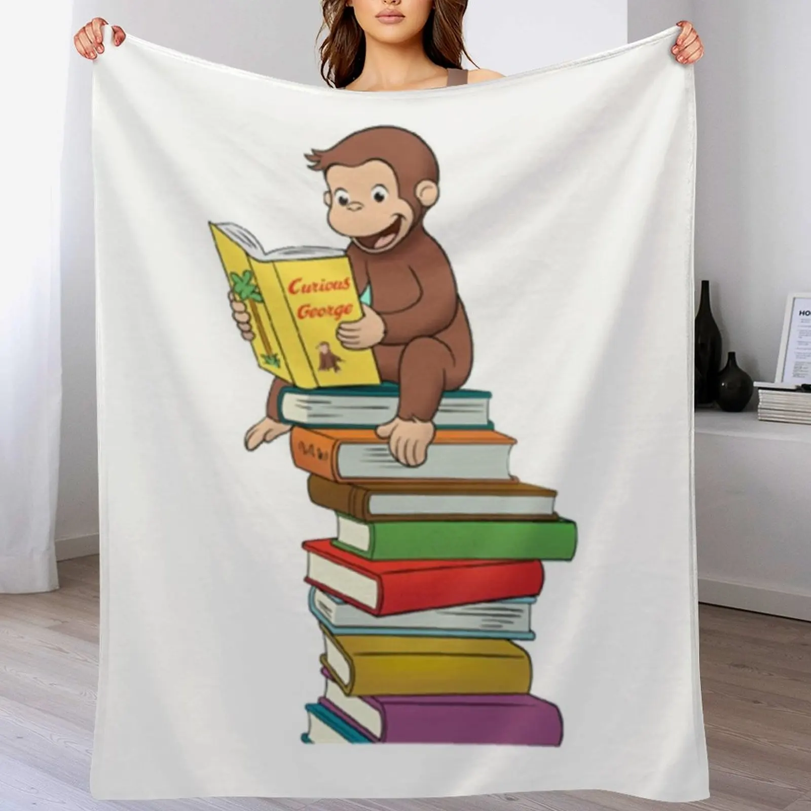 

Curious George Classic Throw Blanket For Decorative Sofa Personalized Gift Blankets