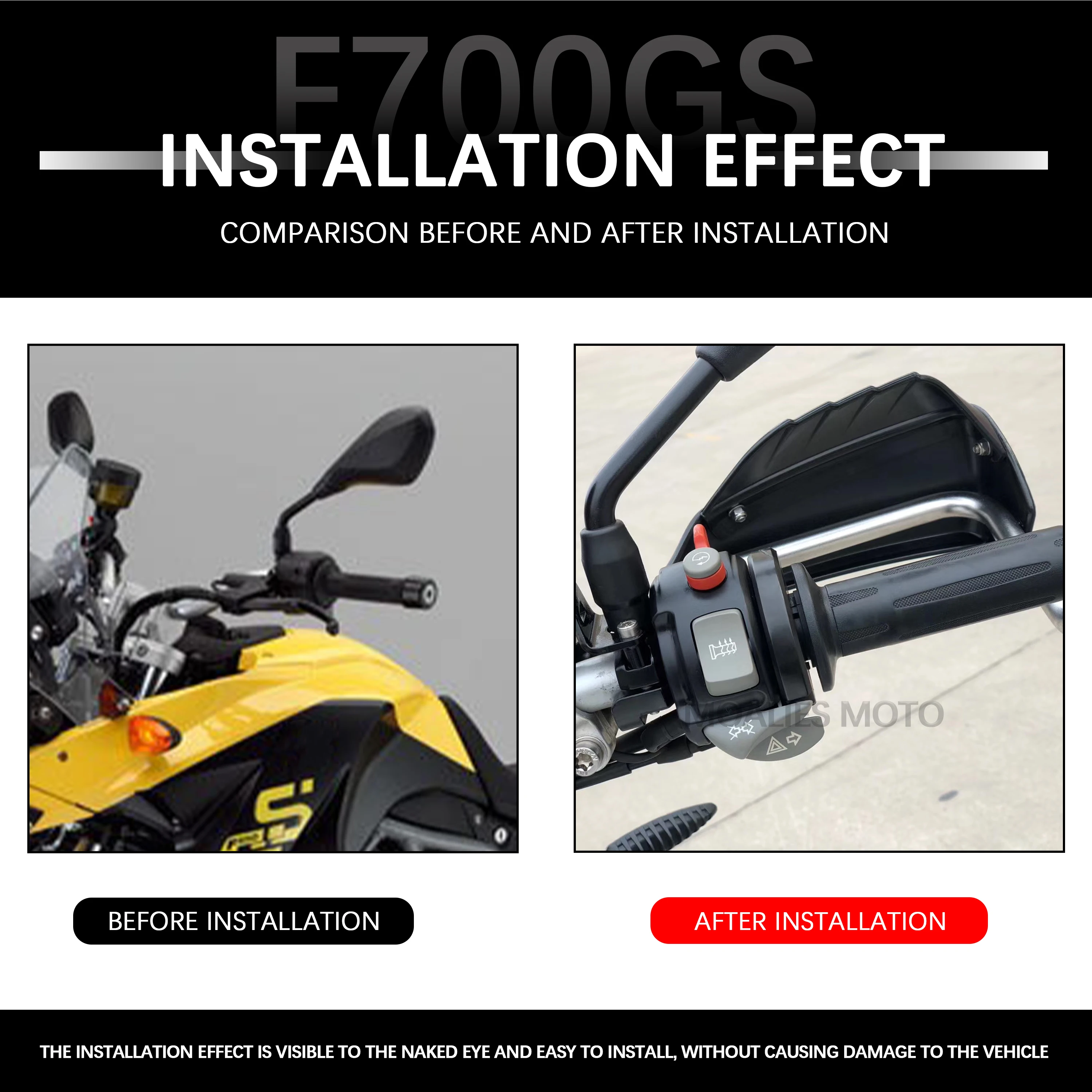 For BMW F650GS F700GS F800GS Adventure F 700 GS 800 Adv F700 F650 Hand Guard Extension Handguard Shield Windshield Protector - Image 3