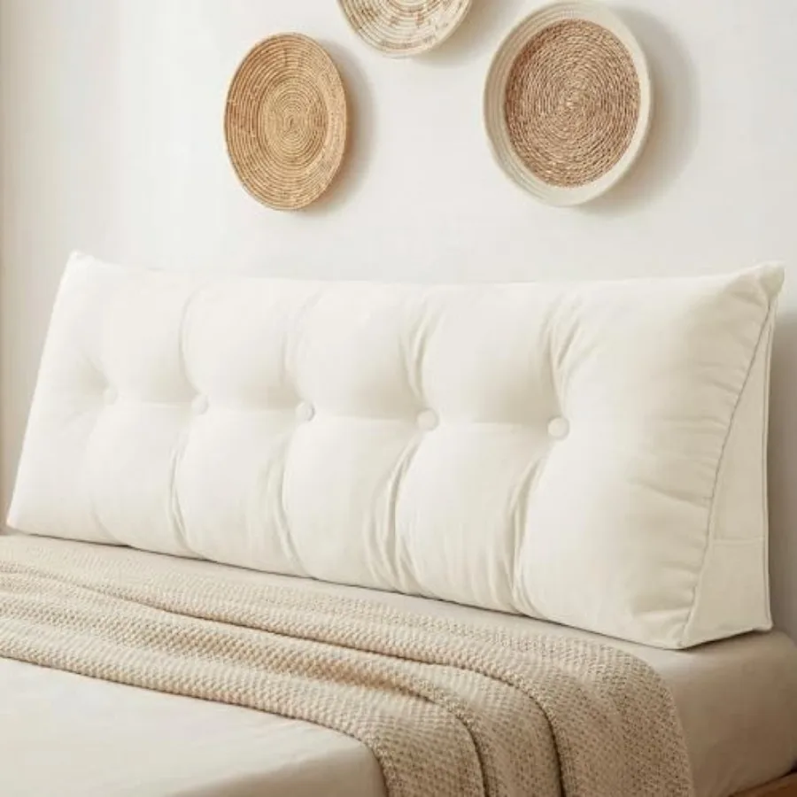 

Большая треугольная подушка-клин для изголовья кровати, для чтения и отдыха, поддерживающая подушка для позиционирования спины со съемным чехлом