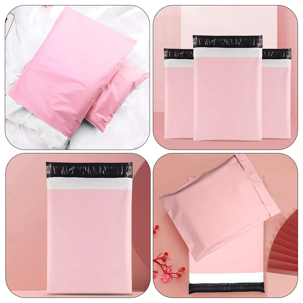 

50pcs Thicken Pe Mailing Waterproof Delivery Packaging Bags Strong Adhesive Logistics Shipping Bags For T-Shirts