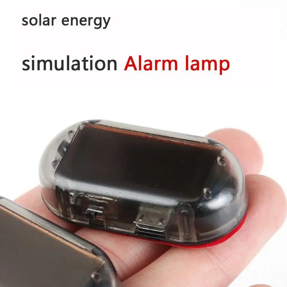 Solar Powered Car Fake Security Light Universal Warning LED Light Alarm Lamp Anti-Theft Caution Strobe Signal Security System