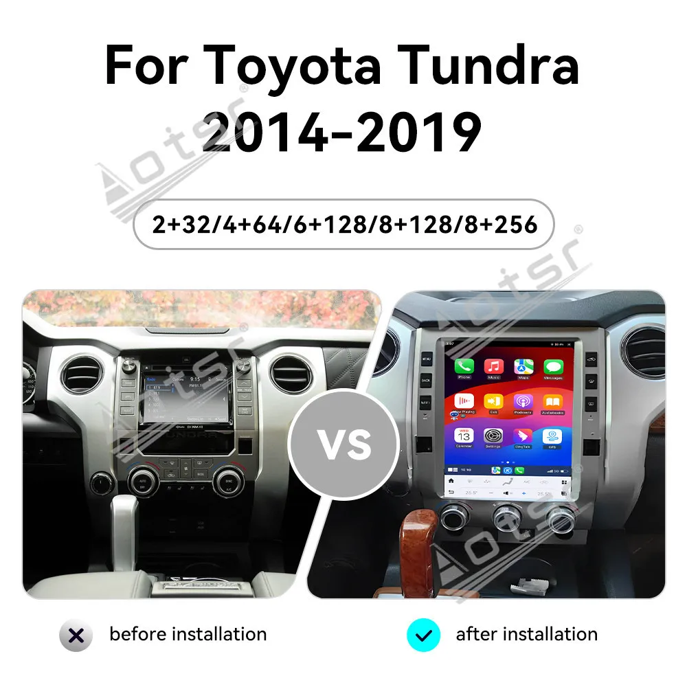 

12.1" Car Radio For Toyota Tundra 2014 2015 2016 2017 2018 2019 Touch Screen Stereo Video Audio GPS Multimedia Carplay 4G WIFI