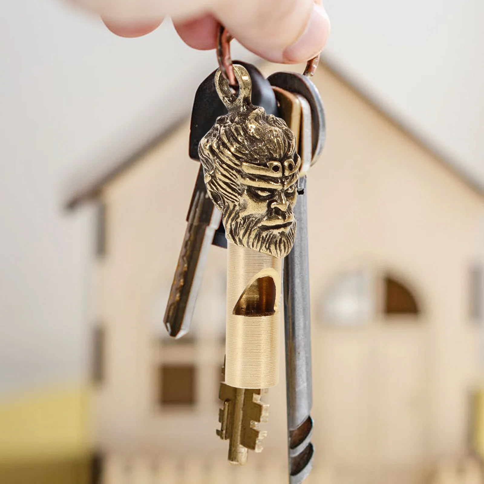 LLavero de cobre de 3 uds., Mini silbato de emergencia portátil para acampar al aire libre, senderismo, silbato de supervivencia, regalo deportivo de supervivencia