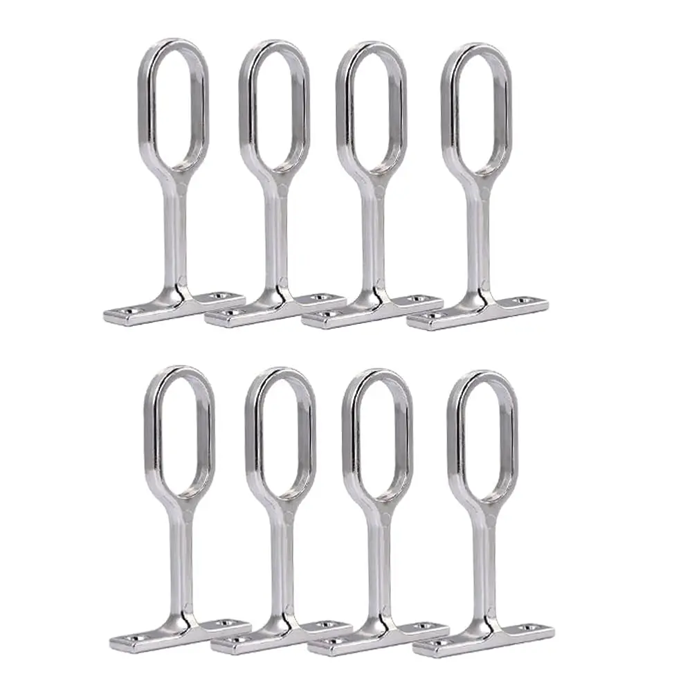

Closet Rod Support, 8Pcs Clothes Pole Ra Solid Z Alloy Adjustable Oval Wardrobe Rail Rod Top Bracket Ceiling Ain Pole Brackets