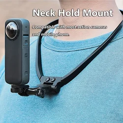 Neck Hold Mount For Insta360 X3 GoPro Hero 11 10 9 DJI Osmo Action Camera Anti-shake Lanyard Strap For GoPro Accessories