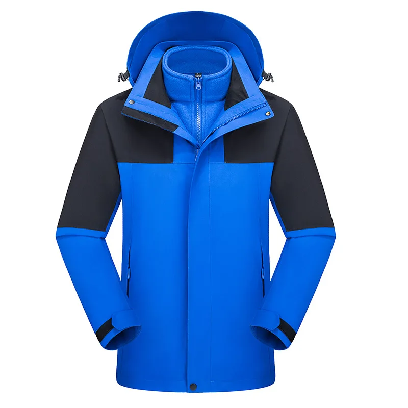 

3-in-1 Taped Seams Jacket Men's Women's Waterproof Windproof Outdoor Rain Coat Hiking Ski Windbreaker High Quality 2026 New
