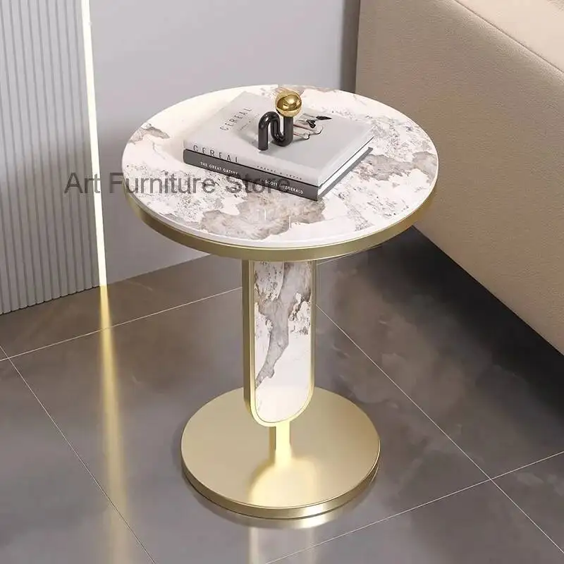 

Metal Design Nordic Coffee Table Living Room Round Home Side Table Aesthetic Space Saving Tavolini Da Salotto Decoration