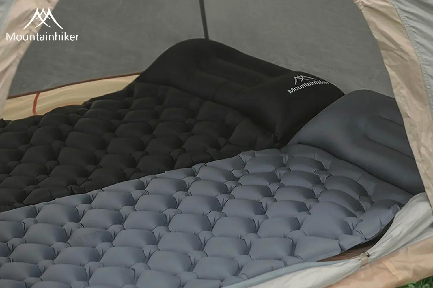 MOUNTAINHIKER Outdoor Camping Inflatable Mattress Sleeping Pad With Pillows Ultralight Air Mats for Backpacking Hiking Fishing