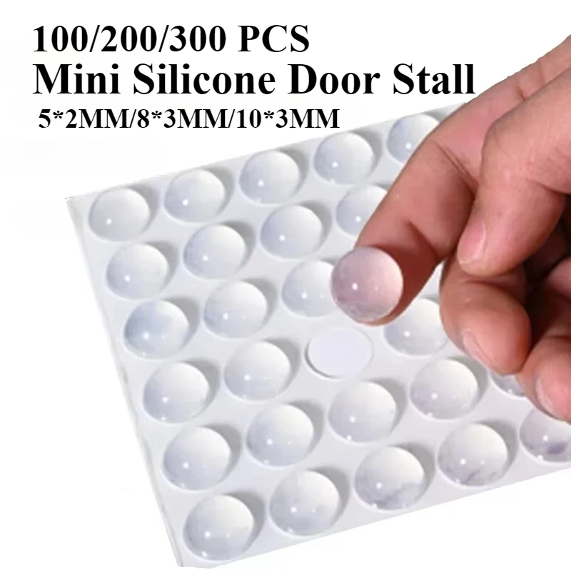 Silicone Mini Transparent Doorstop 100/200/300pcs Anti-collision Silent Buffer Table, Chair, Cabinet Furniture Protection Pad