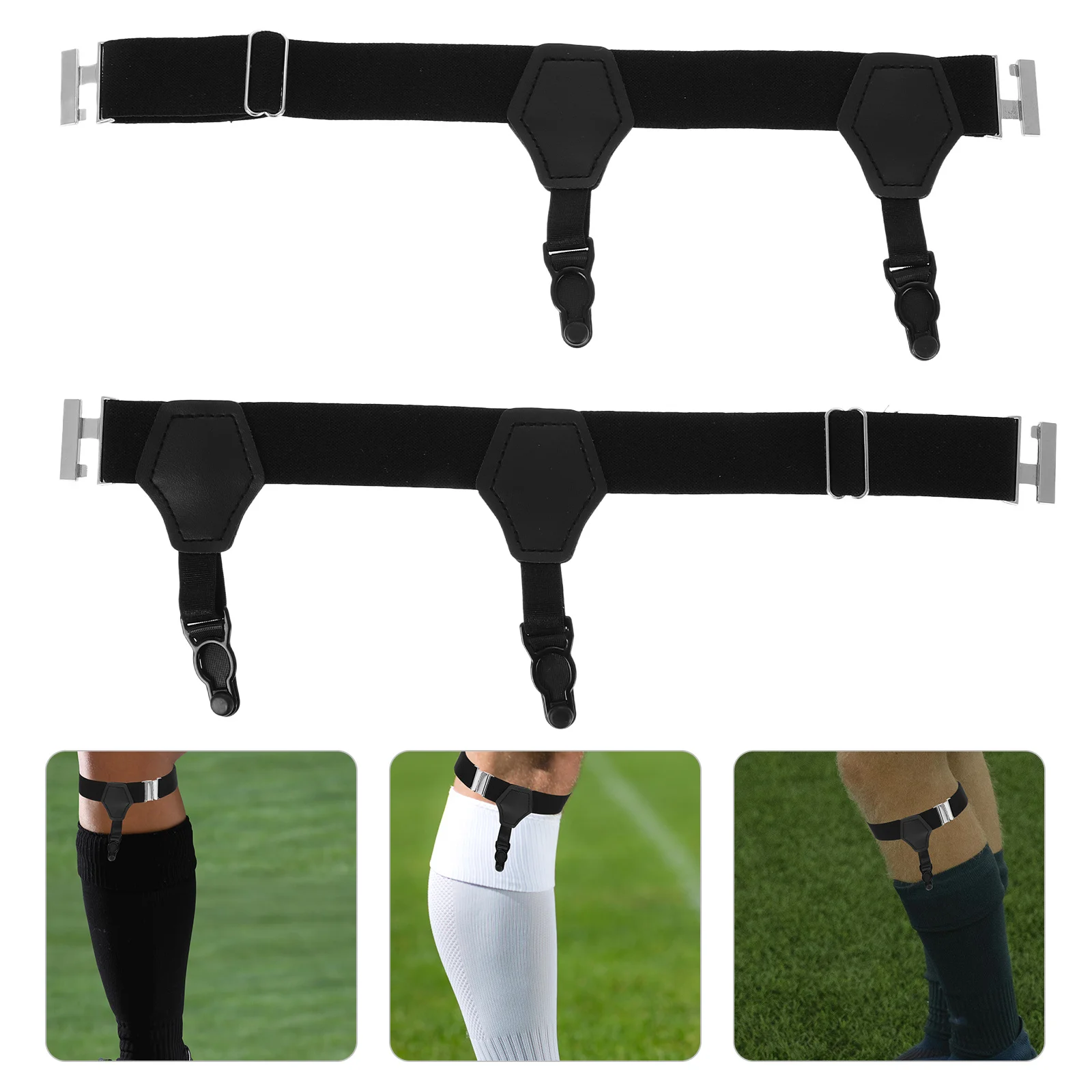 2 peças ligas de meia para homens design antiderrapante ajuste confortável cintos de liga universais para esportes negócios roupas casuais