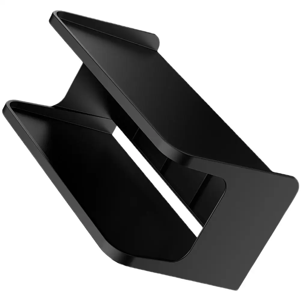 

Double Layer Storage Shelf Wall Mount Black Bedside Shelf Bathroom Organizer Lightweight Anti-scratch Home Decor