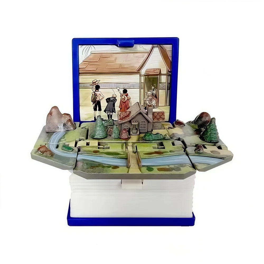 

One Piece Keychain 3D Pop Up Book with Surprise Exploding Mechanism Fidget Toy Anime Collectible Gift for Fans Best Gift For Boy