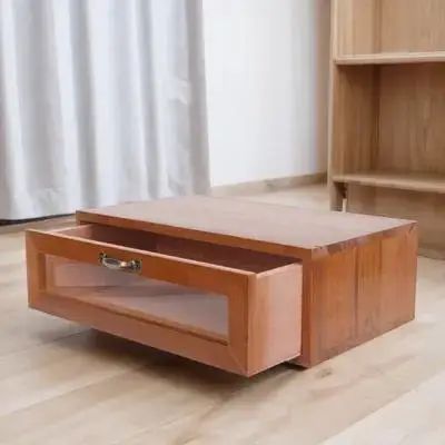 Monitor Riser Stand with Drawers Computer Desk Organizer Desktop Storage for Office Makeup Accessories