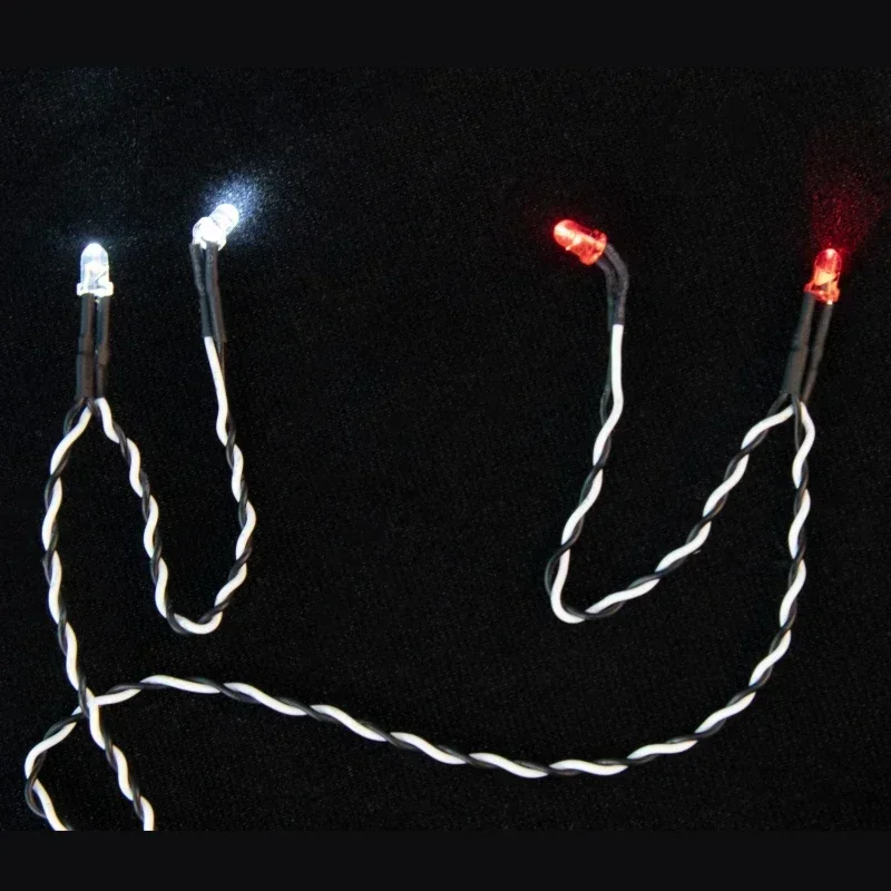 1 conjunto de faróis de simulação, luzes traseiras, grupo de luzes led para trx4m bronco defender 1/18 rc crawler, peças de modelo de carro o09