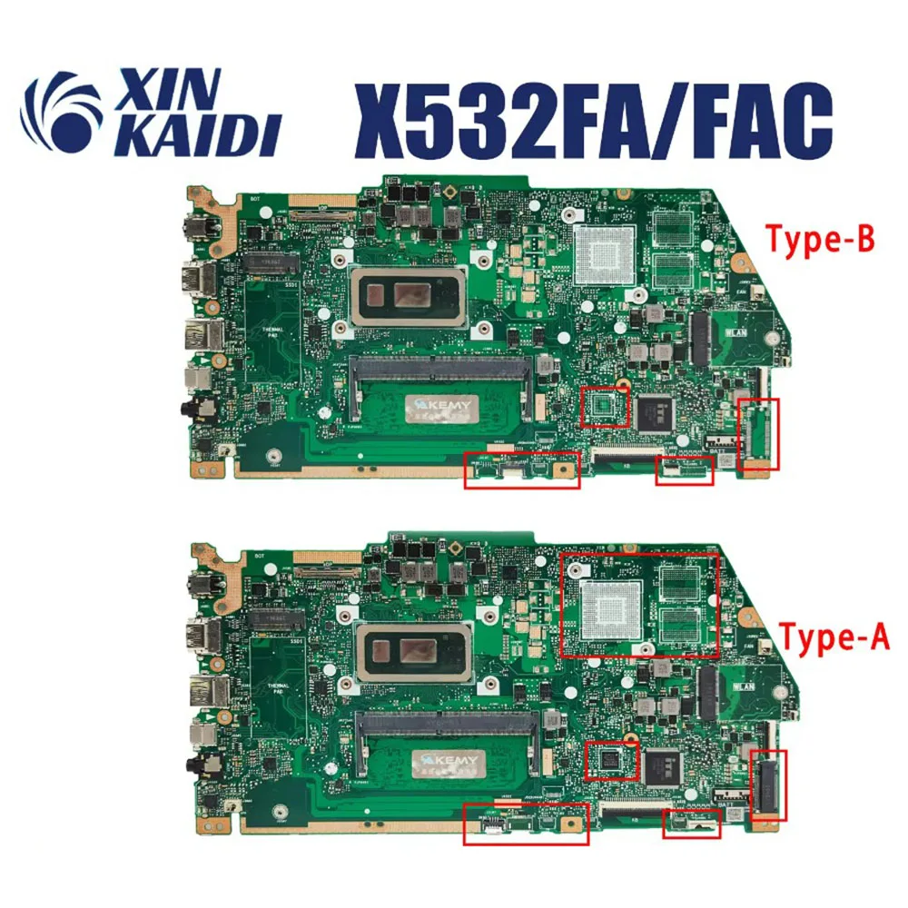 

Laptop Mainboard For Asus X531FA X532FAC X532FLC X531F X532F S531F Computer Motherboard With i3 i5 i7 8th 10th CPU 4G 8G RAM