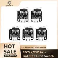 5PCS X/Y/Z Axis End Stop Limit Switch 3Pin N/O N/C Control easy to use Micro Switch For CR10 Series Ender 3 3D Printer Parts