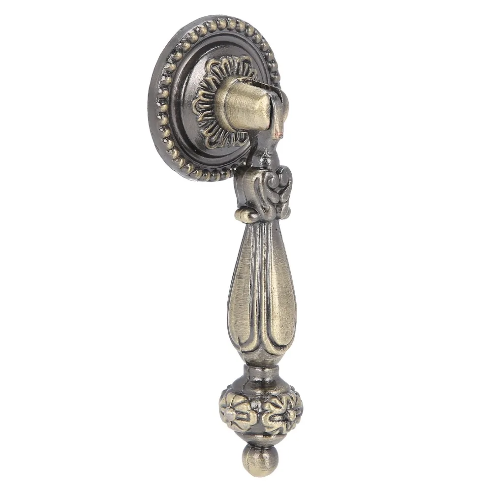 4 قطعة درج كبير الحجم يسحب سبائك الزنك تصاعد مسامير البرونزية المسيل للدموع قطرة يسحب مقابض النحاس العتيقة الطراز