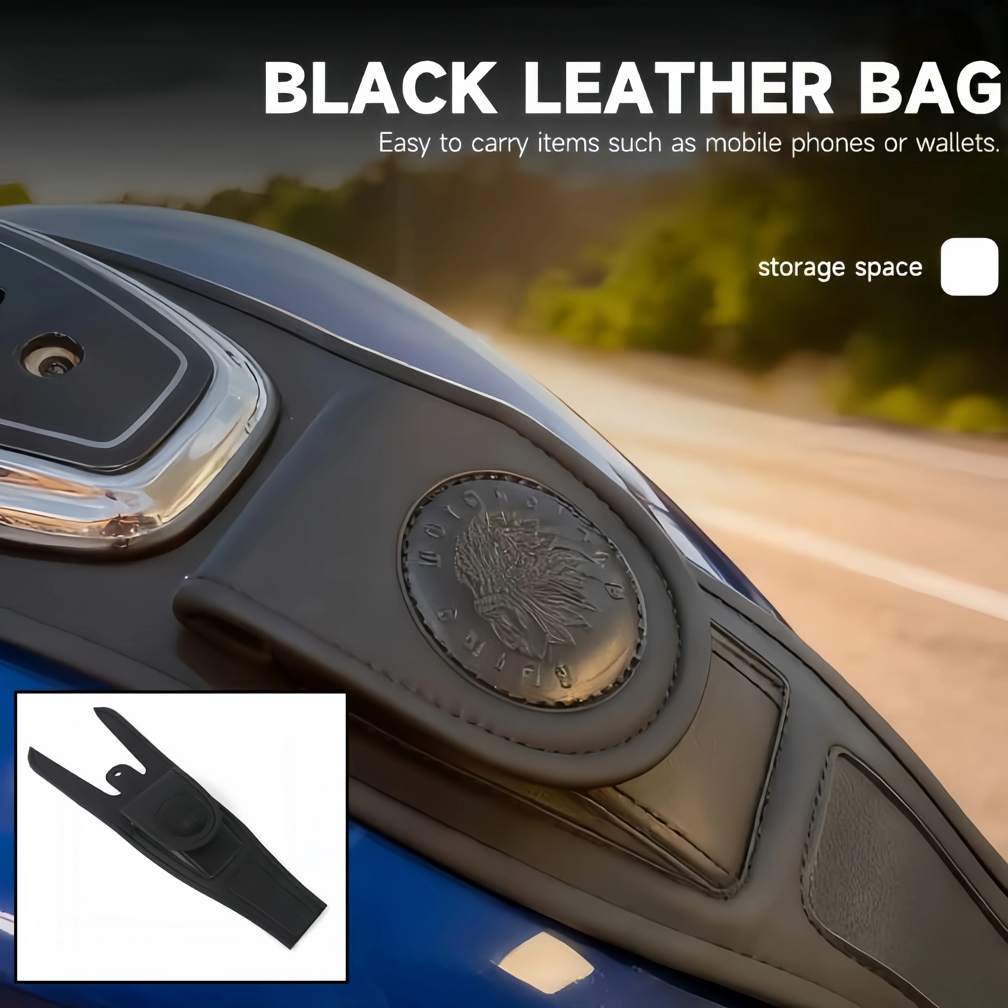 For Indian Challenger Dark Horse 2022-2026 Challenger Pursuit Elite 2023-2025 Fuel Tank Bag Gas Tank Bag Black