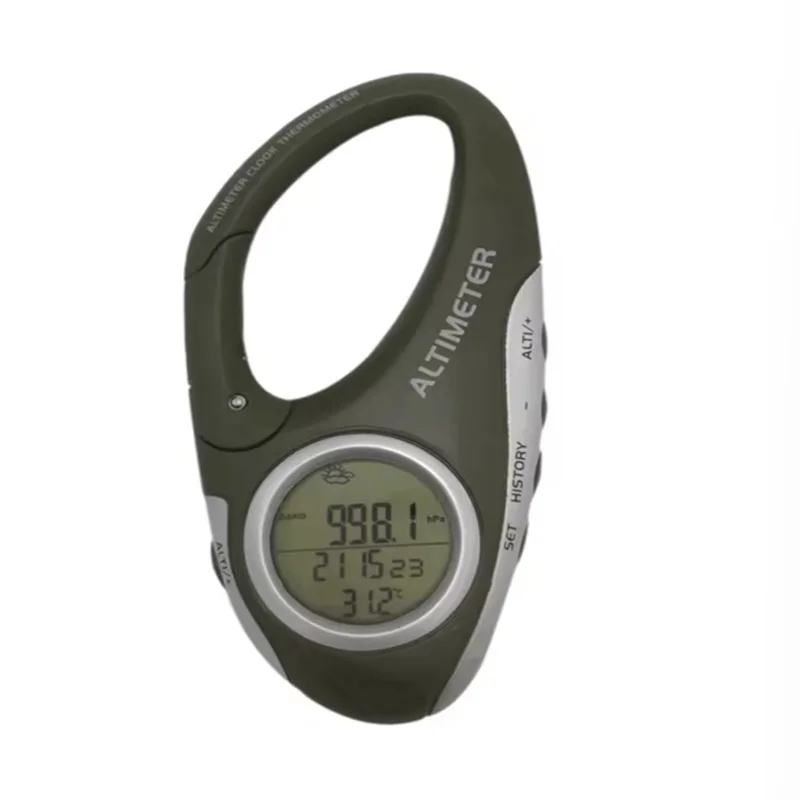 Carabiner Electronic Altimeter Handheld Thermometer Outdoor Fishing Weather Forecast Mode Meter Outdoor Gadget