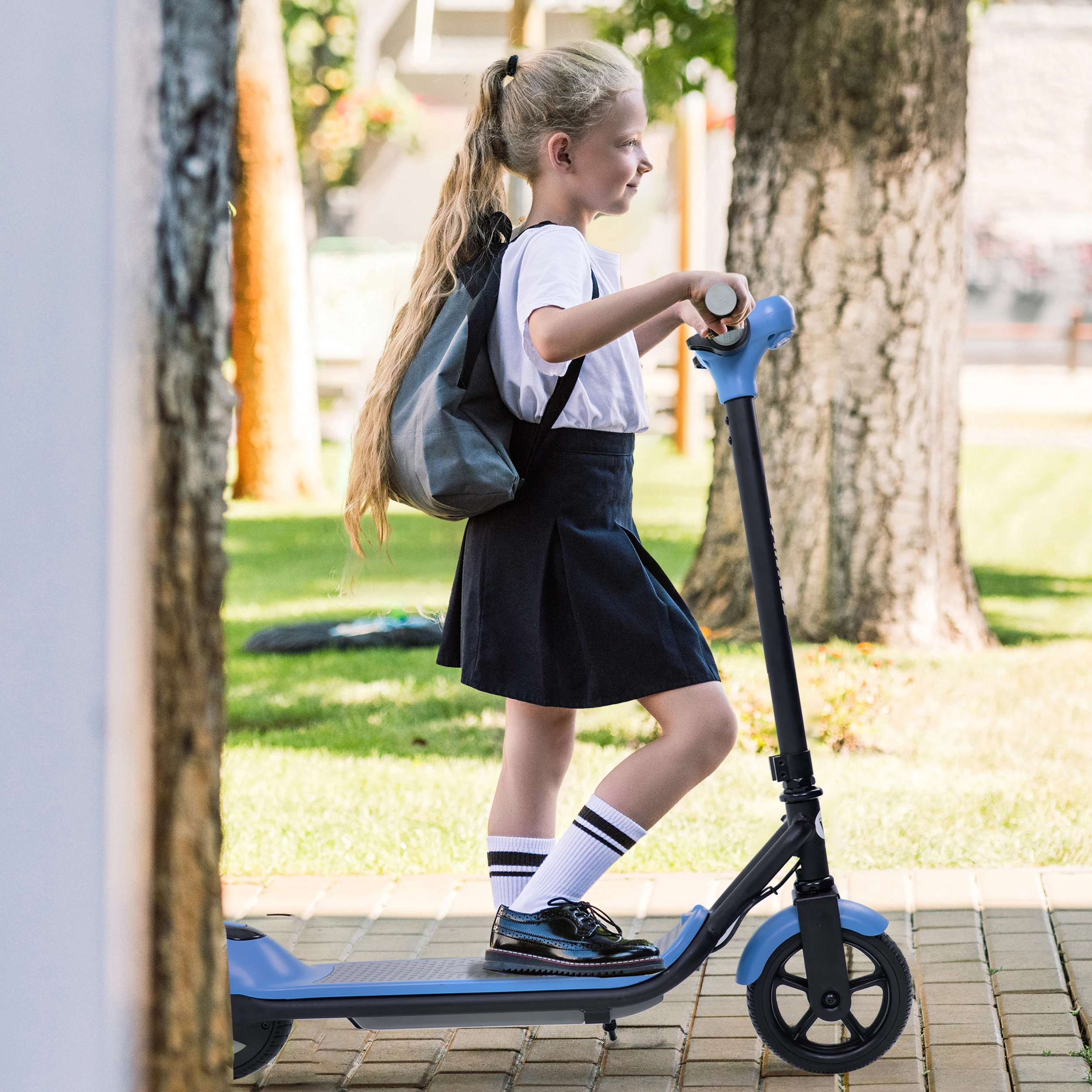 Vankel Kinder-Elektroroller mit Bluetooth, Regenbogenlichter, 6,5-Zoll-Kinderroller für Mädchen, 8–10 km Reichweite, 110 W Motor 60 Wh – Detail 12