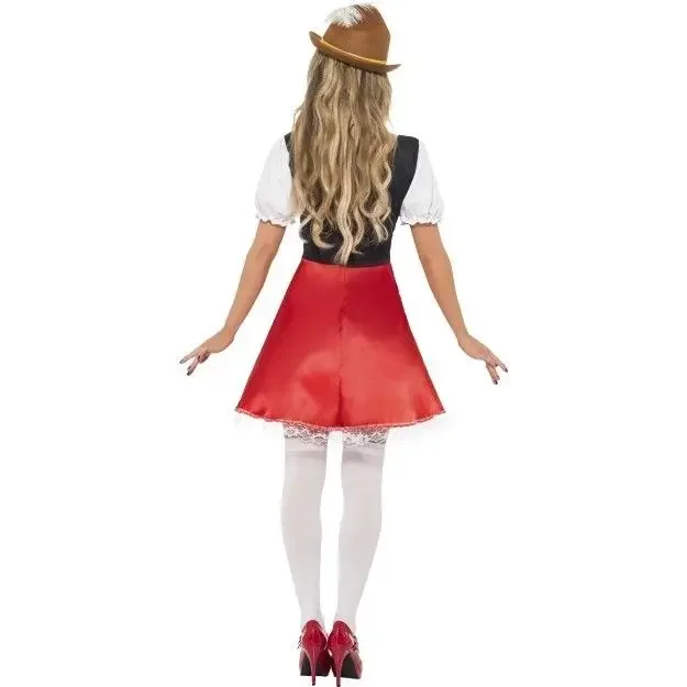 Germany Bavaria Oktoberfest Beer Girl Costume Wench Beer Maid Festival Party Dress With Hat