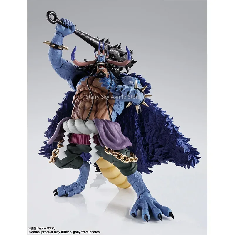 In StockBandai S.H.Figuarts Kaidou King of The Beasts Man-Beast Form One Piece 25Cm Anime Original Action Figure Model Toy Gift