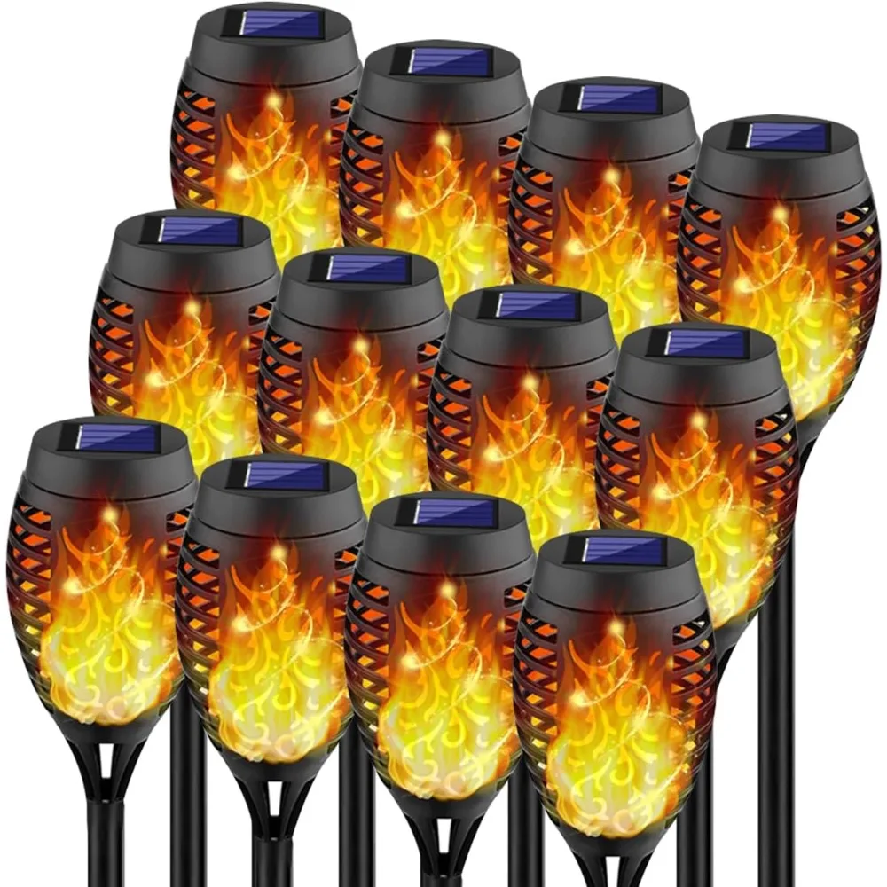 

12Pack Flickering Flame Solar Torch Lights for Garden Decor, Waterproof Solar Lights Outdoor Decorative, Outdoor Decorations