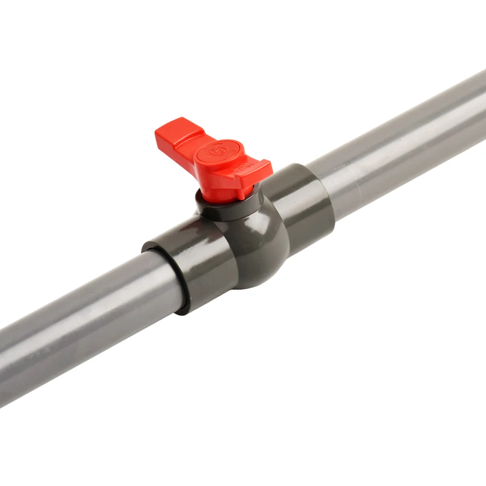 2Pcs I.D 20/25/32/40/50mm Socket Type PVC/PE Ball Valve Quick Connection, DN15/20/25/32/40 for Agricultural Planting