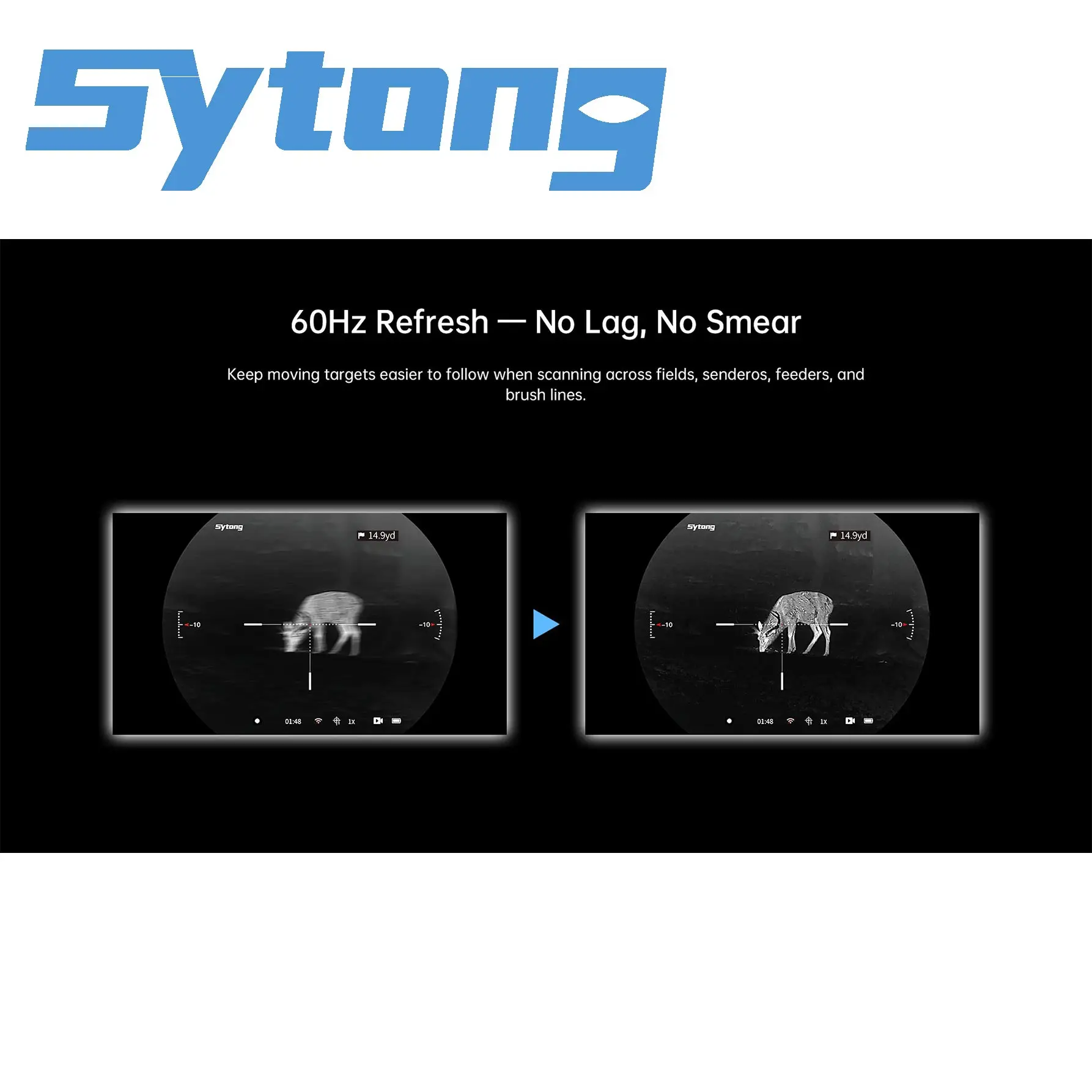Sytong  ballistic calculation IP67 waterproof rating 50MM lens outdoor forest patrolsearch imaging device