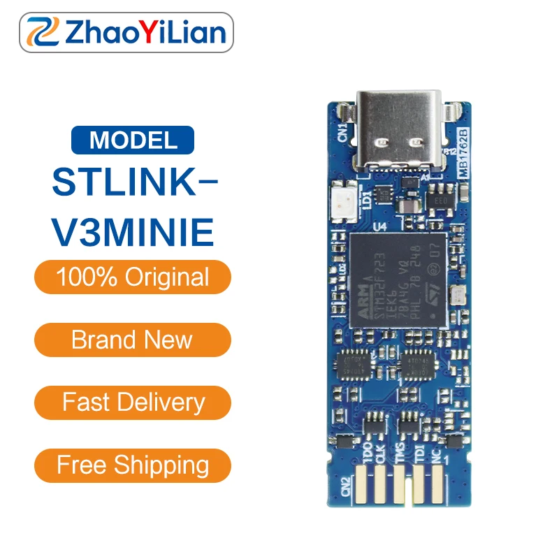 For STLINK-V3MINIE Type C STM32 Debugger Programmer SWD JTAG SWV Virtual COM Port STDC14 Download Probe