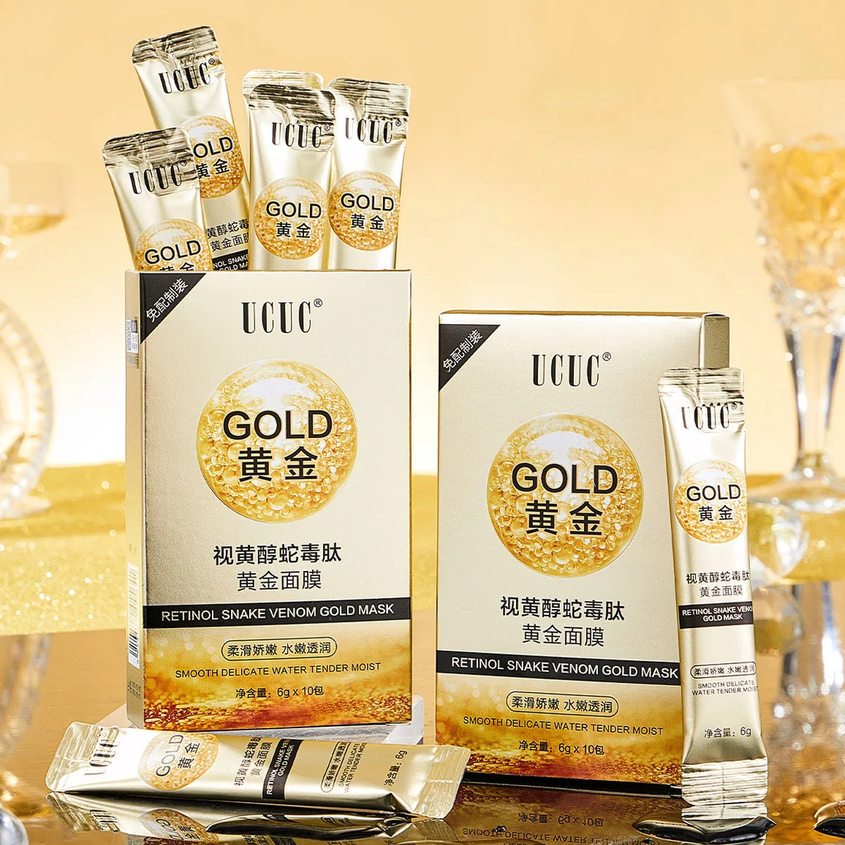 30pcs Retinol Collagen Face Mask Moisturizing Firming Peeling Masks skincare Gold Facial Masks Beauty Face Skin Care Products