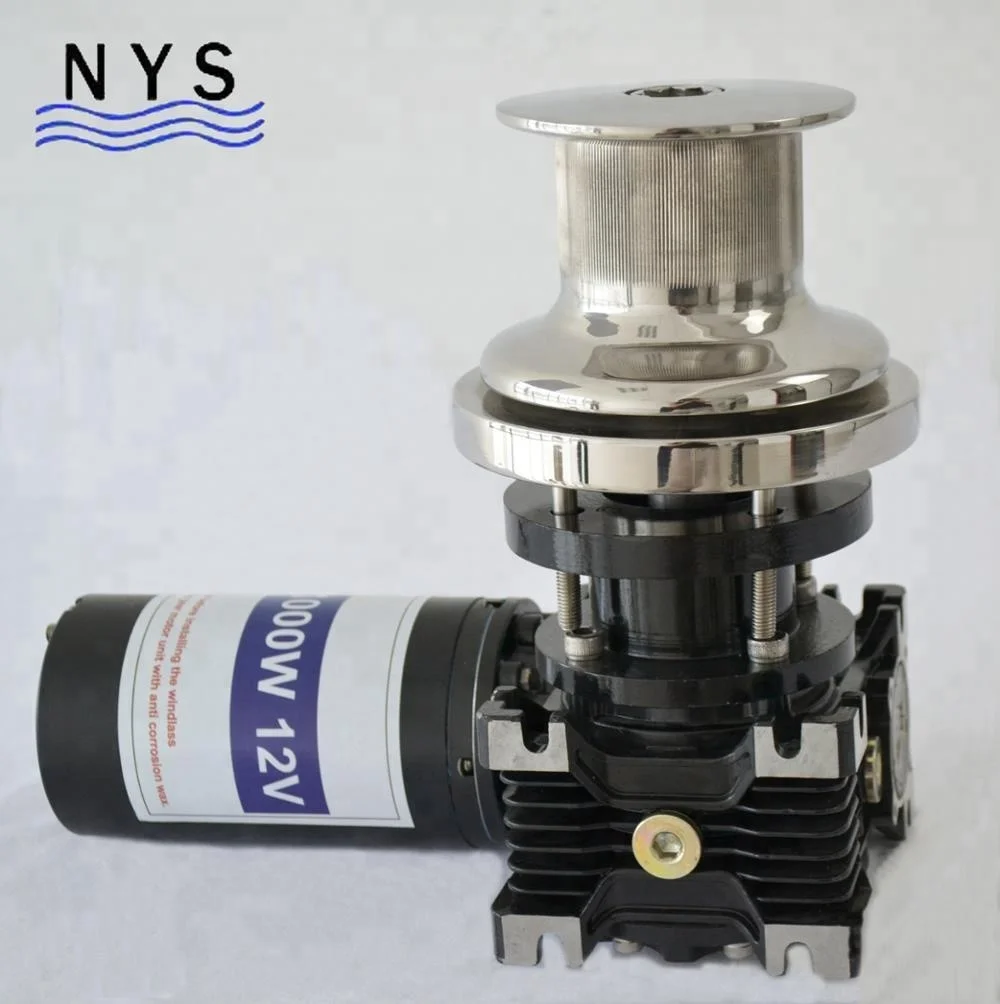 Electric DC Vertical Windlass Boat Anchor Windlass Capstan Winch 12/24v Motor 600W Max. Load 190kg Rope Size 12mm