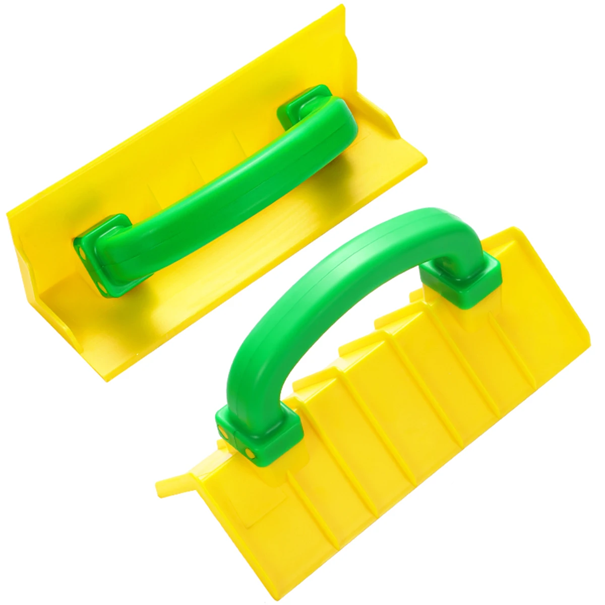 أدوات تلميع الجدران، مجرفة زاوية لصنفرة اليد ABS مع مقبض أداة زاوية الحوائط الجافة للجدار، أصفر #1