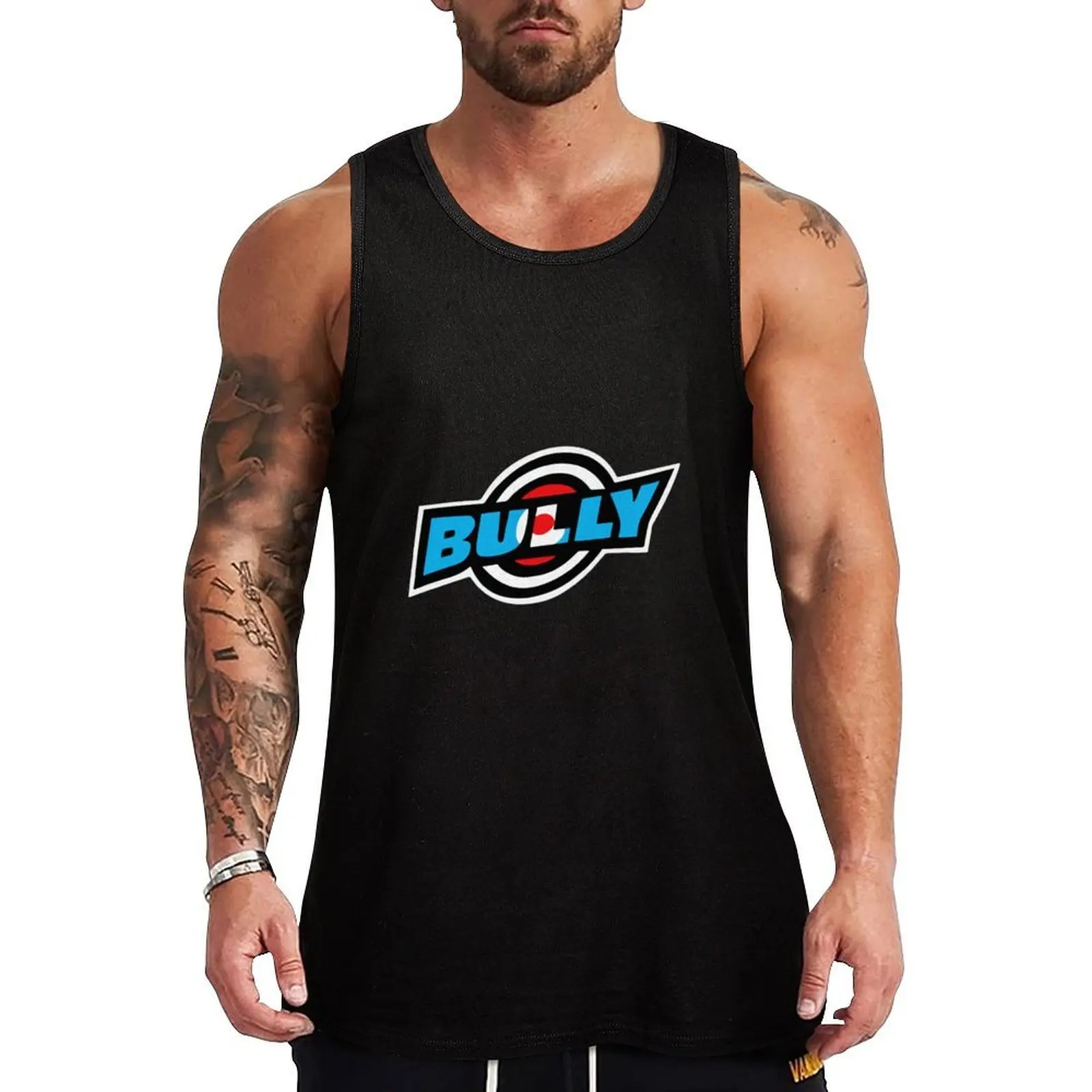 Michael Smith logo Bully Tank Top Athletic Cut Tank Top Gym Workout Sleeveless Shirt