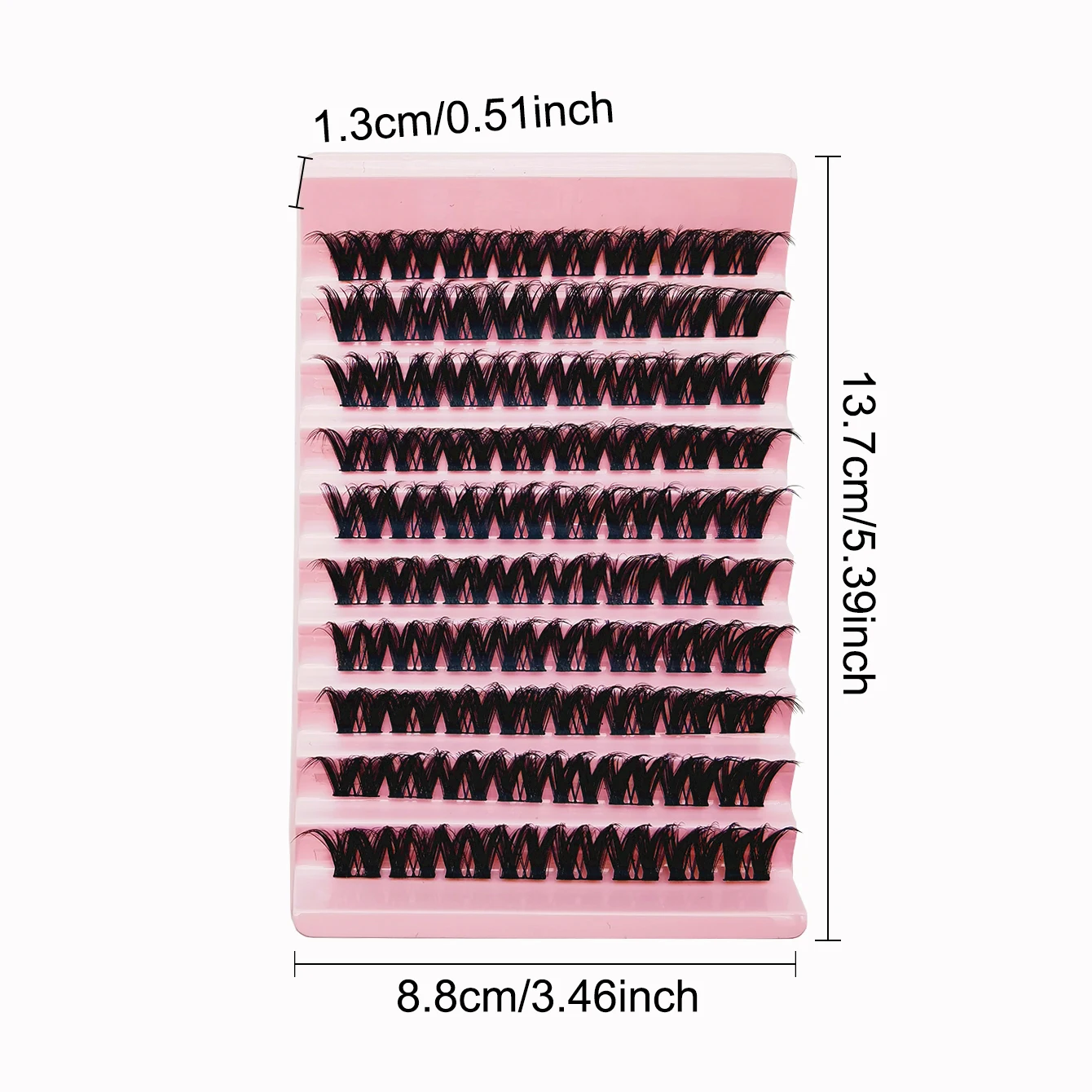80 Clusters aus gemischtem Cluster-Wimpern, segmentierte Verlängerung, dicke D-Curl, 15 mm natürlicher Stil, schaffen ein auffälliges Aussehen