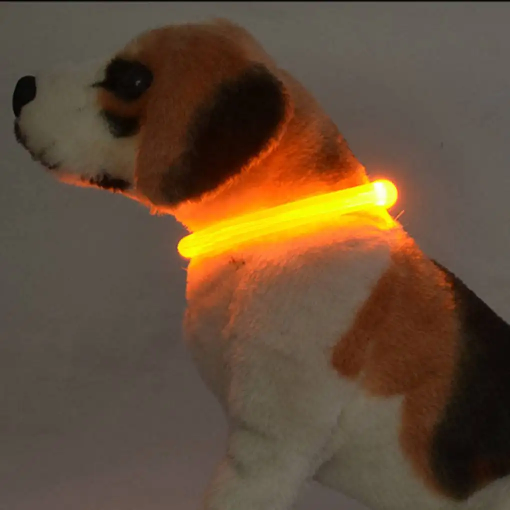 USB Charging Pet Dog Collar Rechargeable LED Tube Flashing Night Luminous Safety Puppy Collars