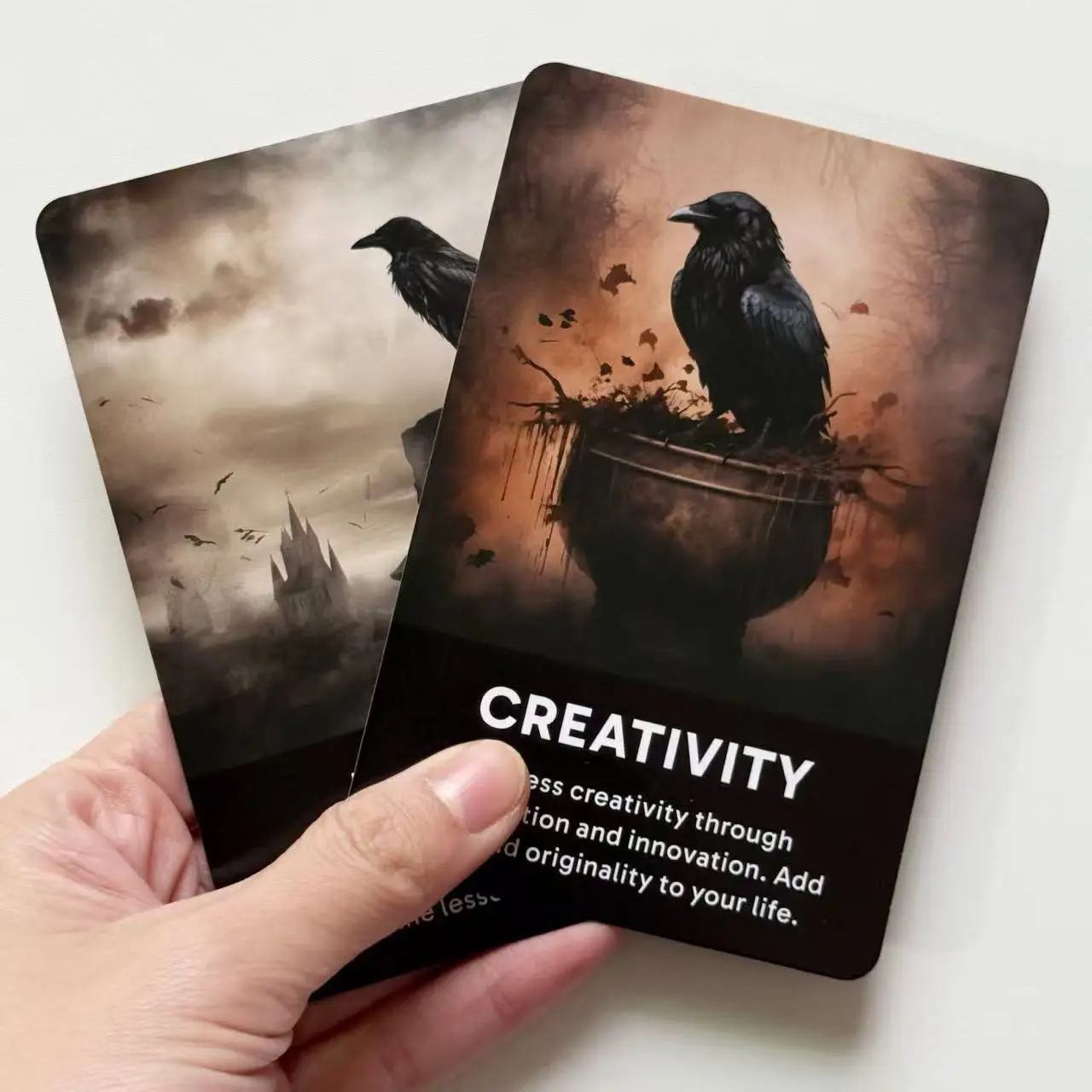Crow's Insight カードデッキ、個人的な読解と思考のためのオラクル