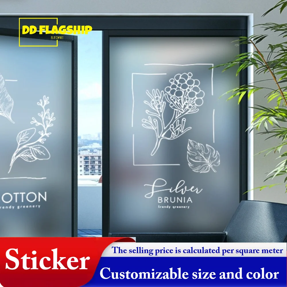 

DD Decorative Stickers Custom Display Frosted Window Privacy Film Glass Advertising Printing Image Print LOGO Office Partition