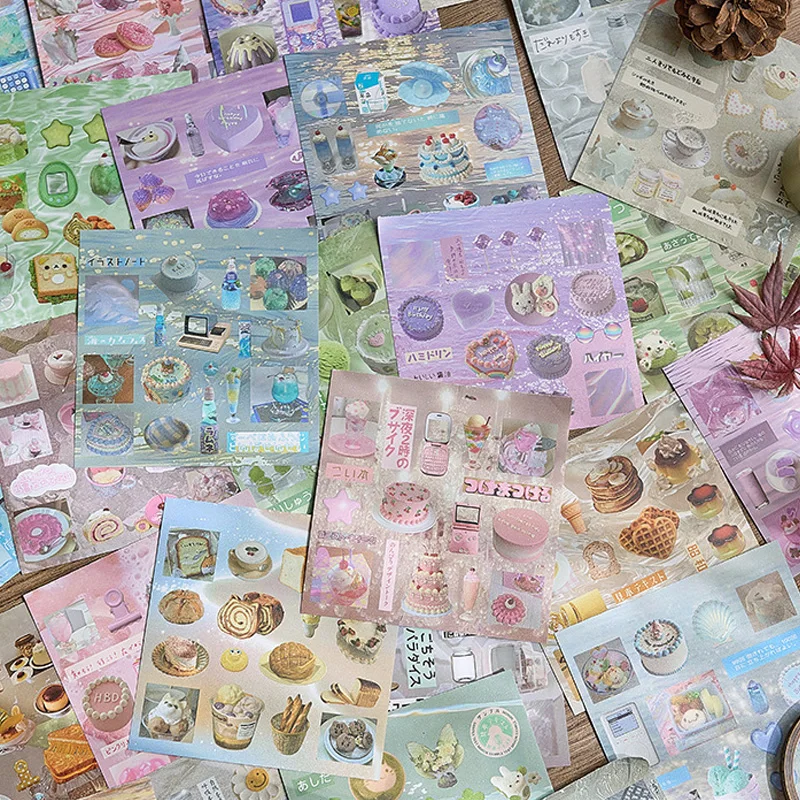 30 peças/saco japonês retro-estilo material multifuncional série de mercado diy criativo telefone volta cartão adesivo materiais