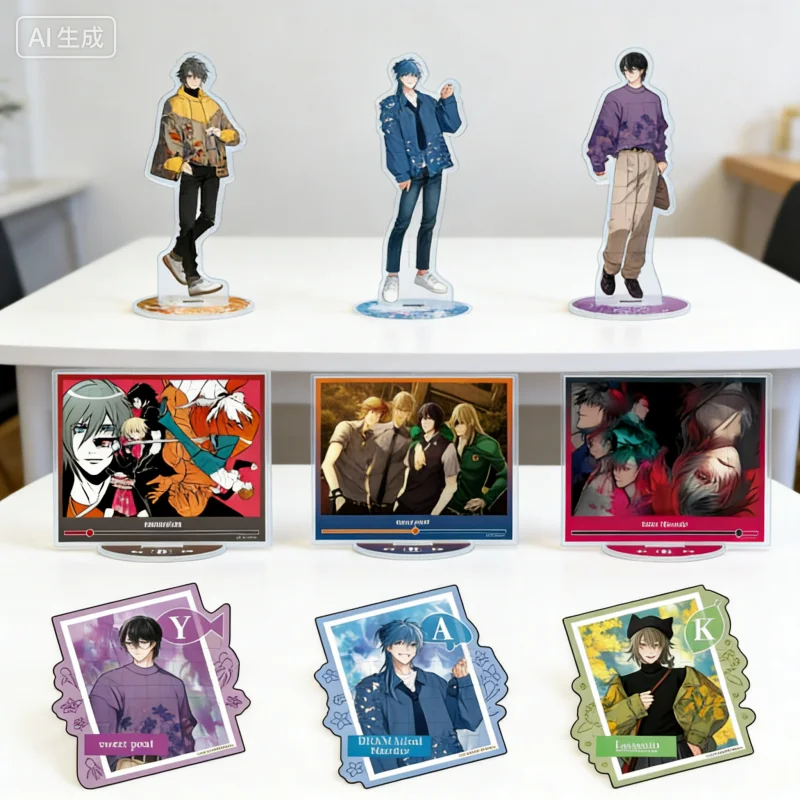Mercancía de personajes del anime DRAMAtical Murder, Cosplay, modelo de acrílico de 15 cm, llavero, decoraciones de mesa