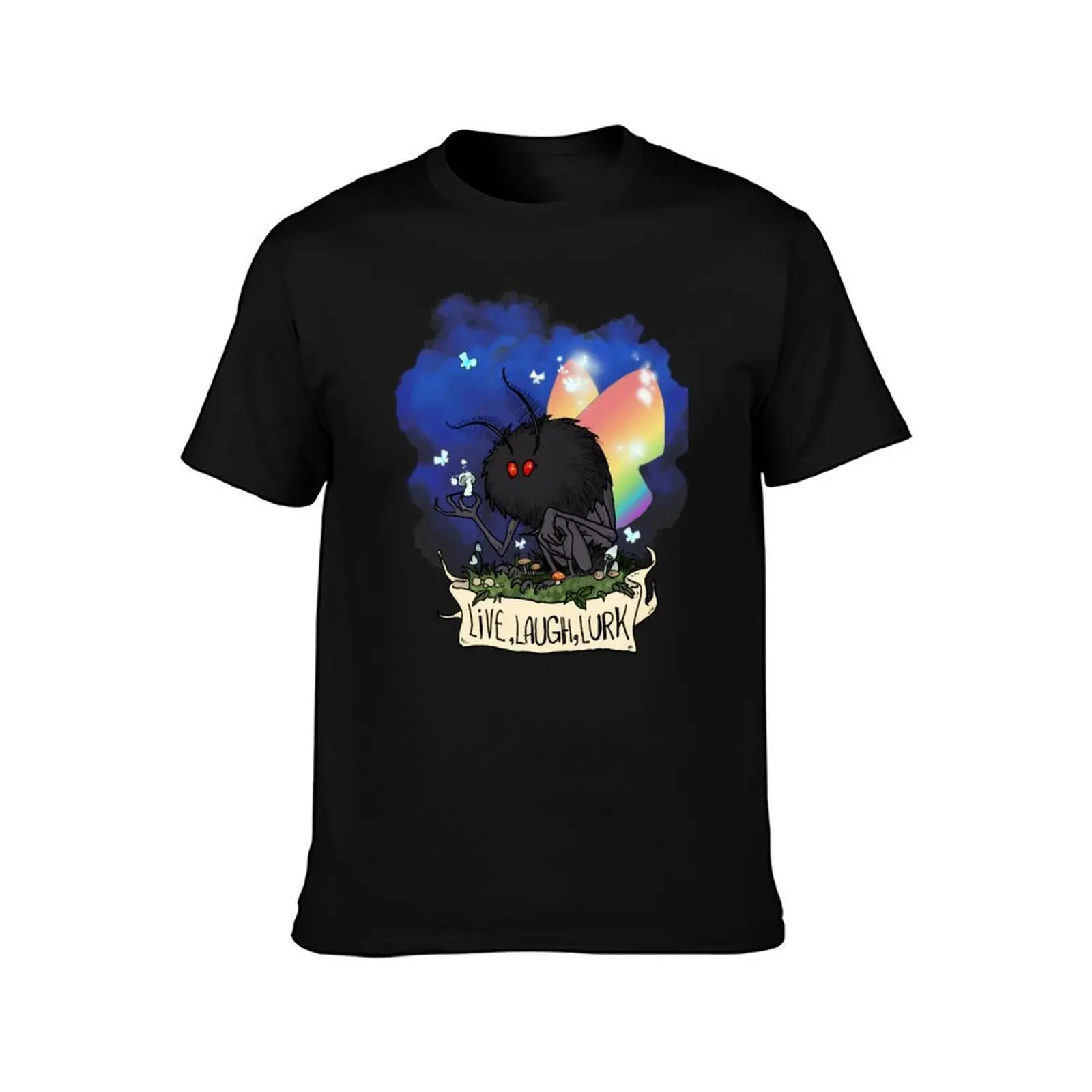 Live, Laugh, Lurk Pride Mothman T-Shirt Regular Fit Plain Tee Shirt T-Shirt