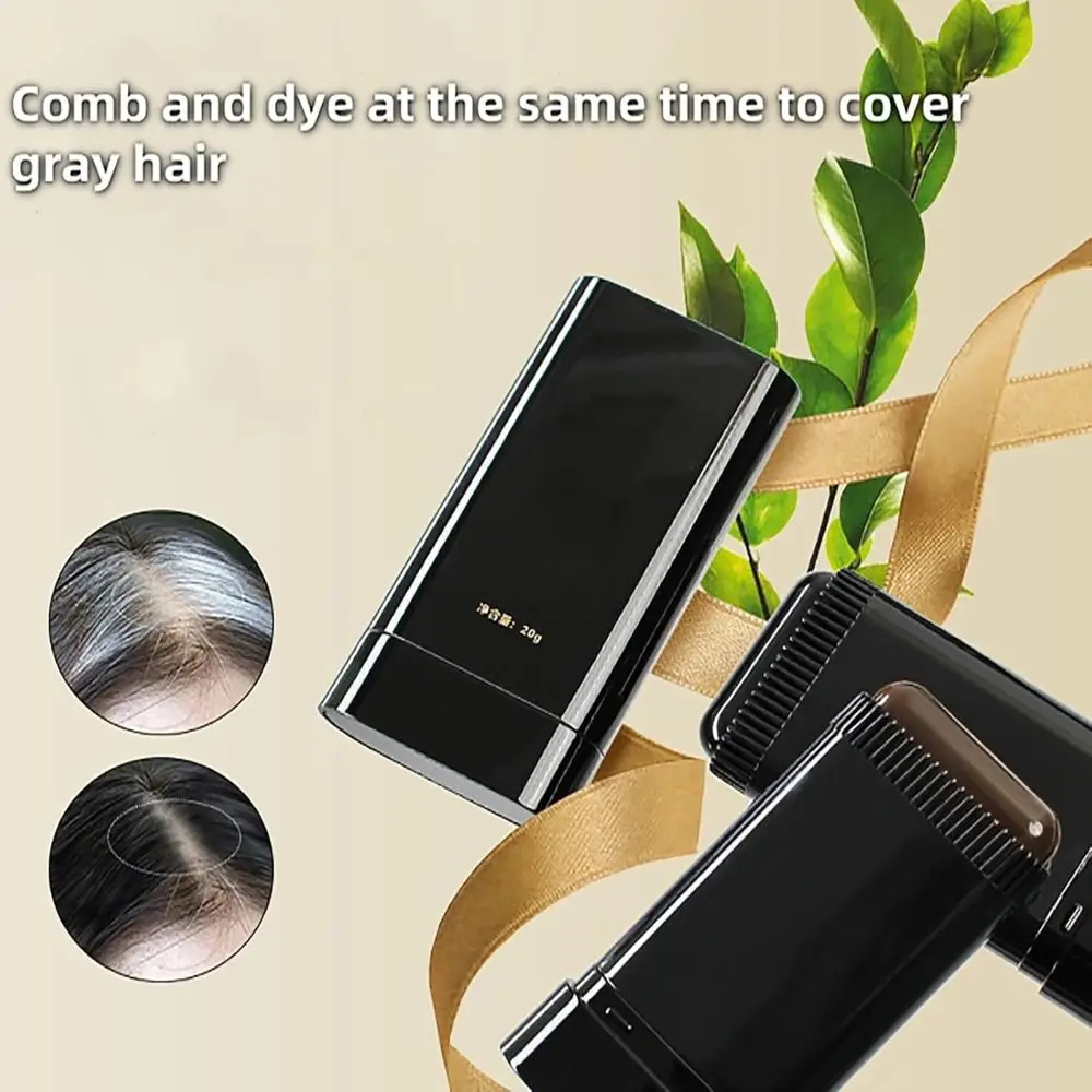 New Waterproof Comb Hair Dye Black Color Easy to Use 2 in 1 Instant Dye Sweat-proof Hair Colouring Cream for Gray Hair Coverage